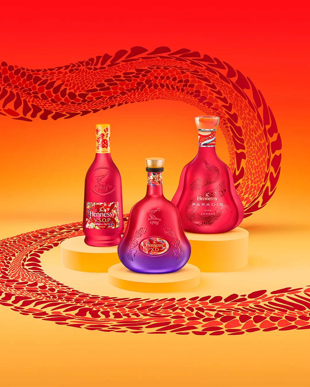 Hennessy VSOP cognac bottle with premium packaging displayed in portfolio image