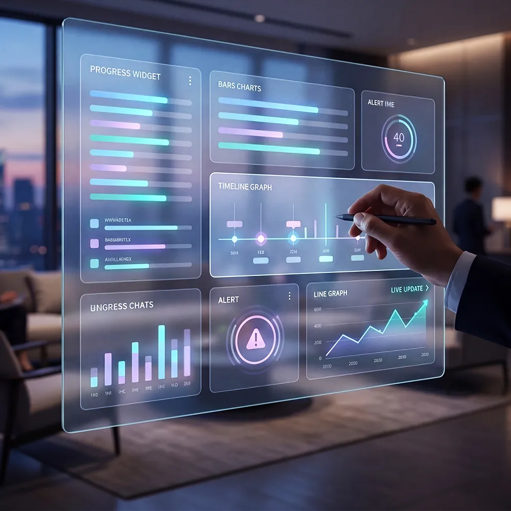 Digital Asset Management dashboard for production control, monitoring, performance tracking, and real-time analytics