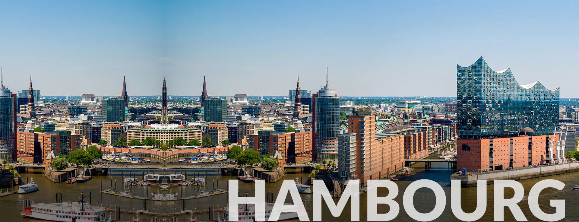 Hamburg waterfront skyline featuring the Elbphilharmonie, representing CLX's presence in Germany.